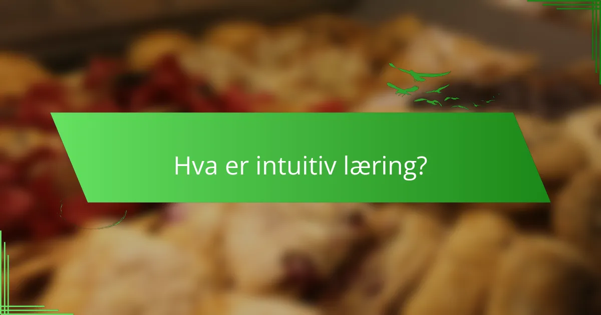 Hva er intuitiv læring?