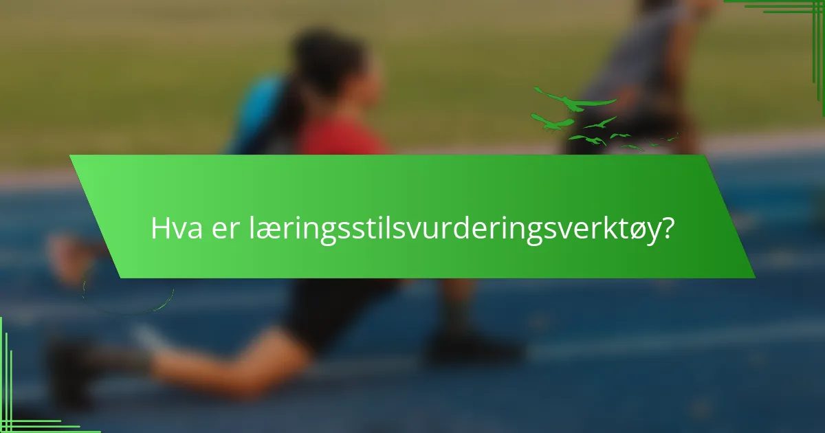 Hva er læringsstilsvurderingsverktøy?