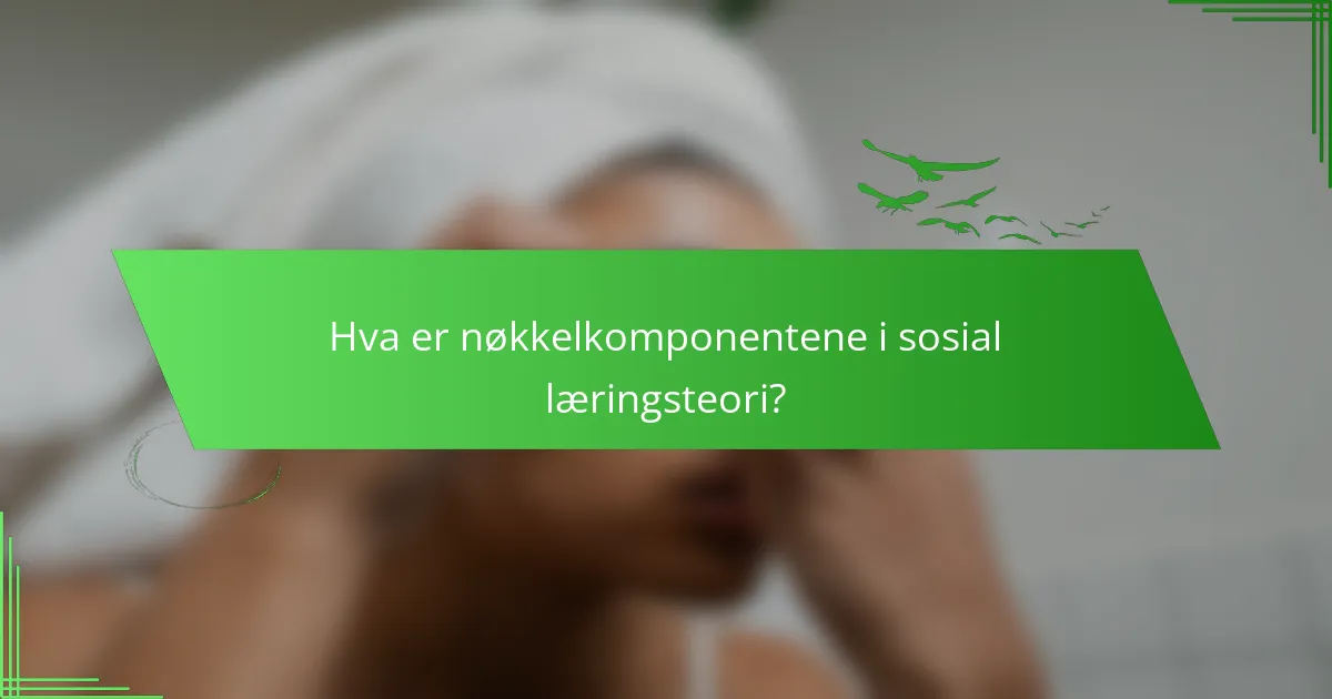 Hva er nøkkelkomponentene i sosial læringsteori?