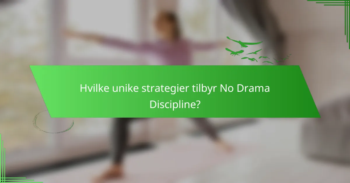 Hvilke unike strategier tilbyr No Drama Discipline?